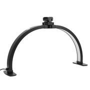 Foldable Half Moon Lamp for Nail Desk with Phone Holder for Video Creation, 3 Light Modes